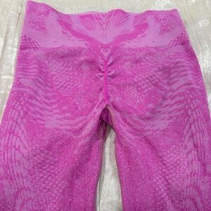 Sour pink animal print gymshark leggings